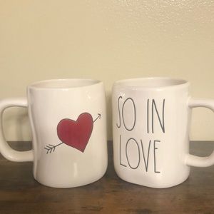 Rae Dunn Valentine So In Love Mugs